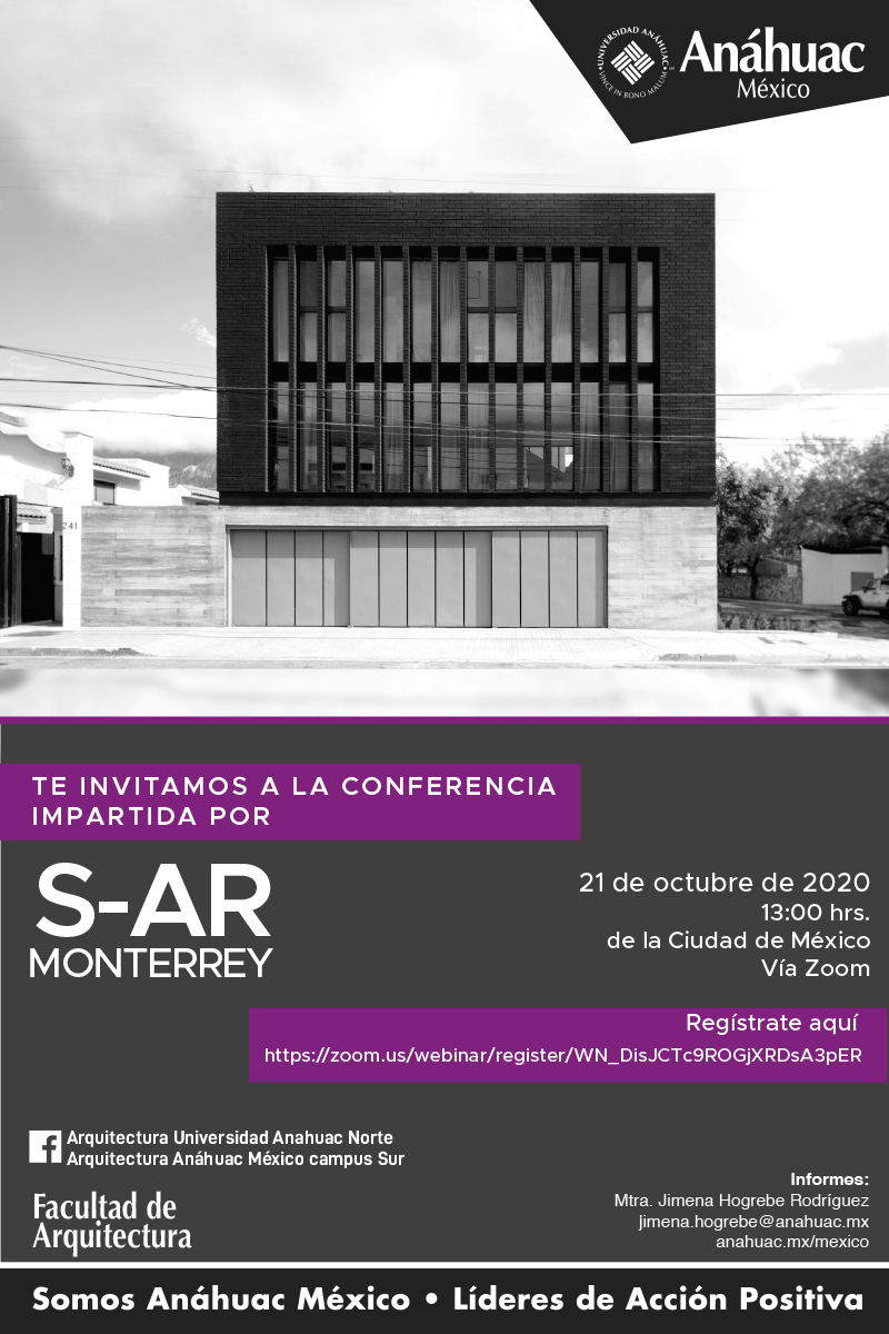 Ciclo de Conferencias. SAR Monterrey Universidad Anáhuac México